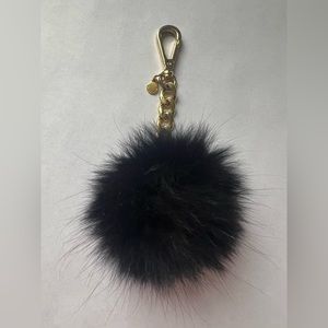 Michael Kors Black Fur Ball Purse Charm